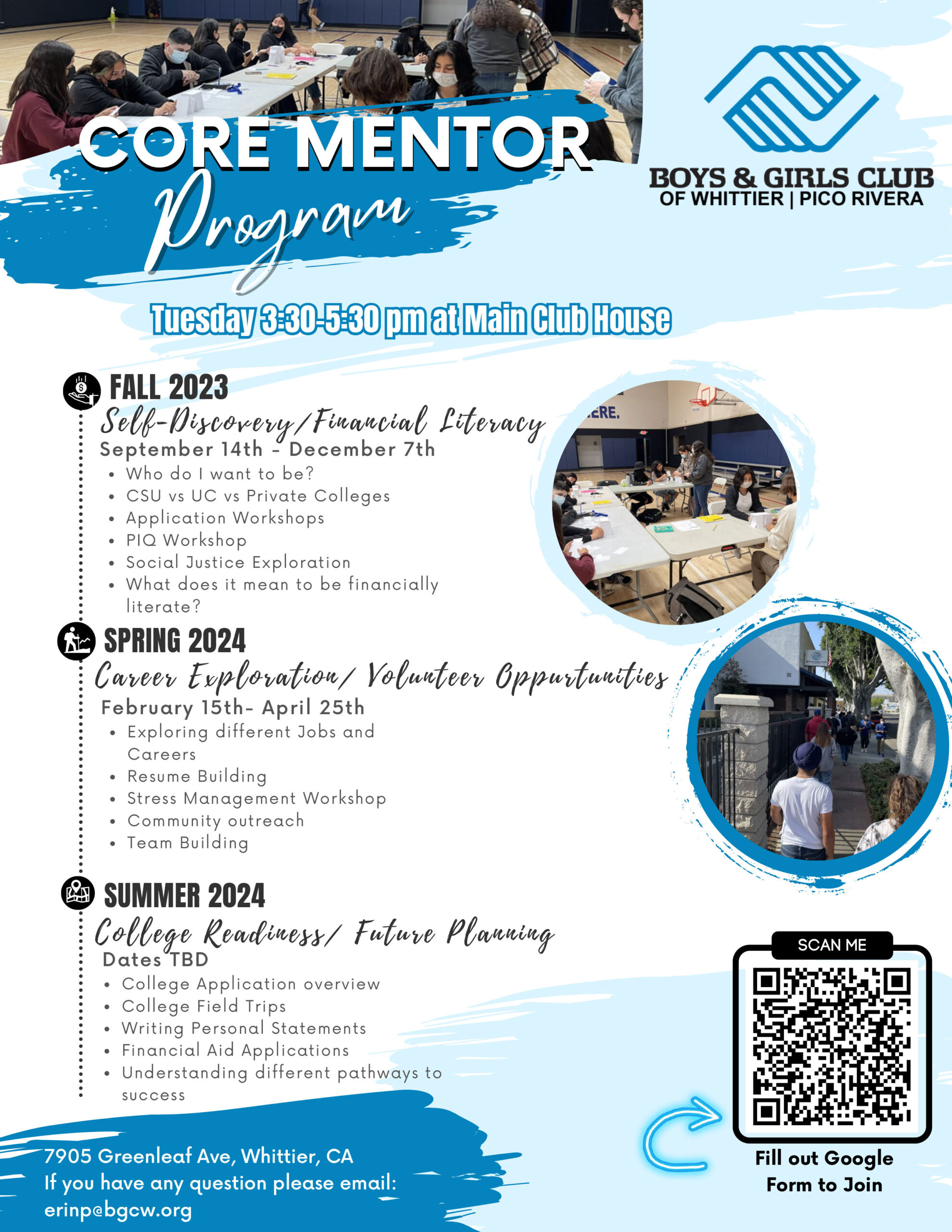 College Mentor Program (Main Club House)
